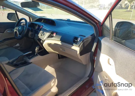 2012 Honda Civic Lx z USA, uszkodzony, nr VIN 2HGFB2F58CH607574